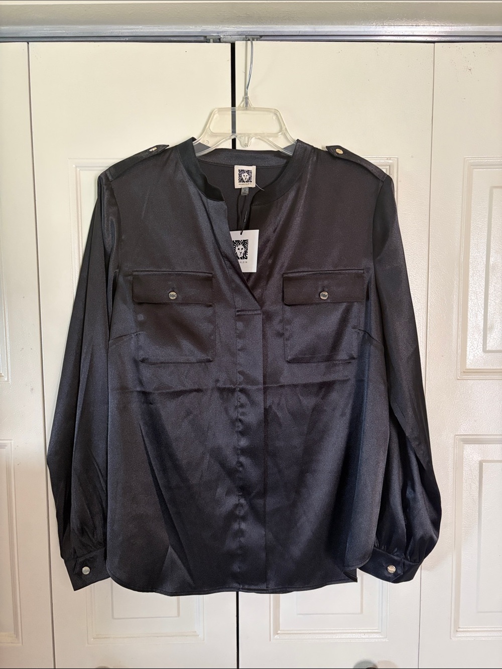Anne Klein Whimsigoth Minimalist Quiet Luxury NWT Shirt Women’s Steampunk MED